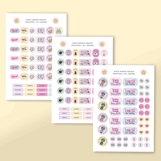 PEGATINAS PACK 6 HOJAS (300 PEGATINAS)