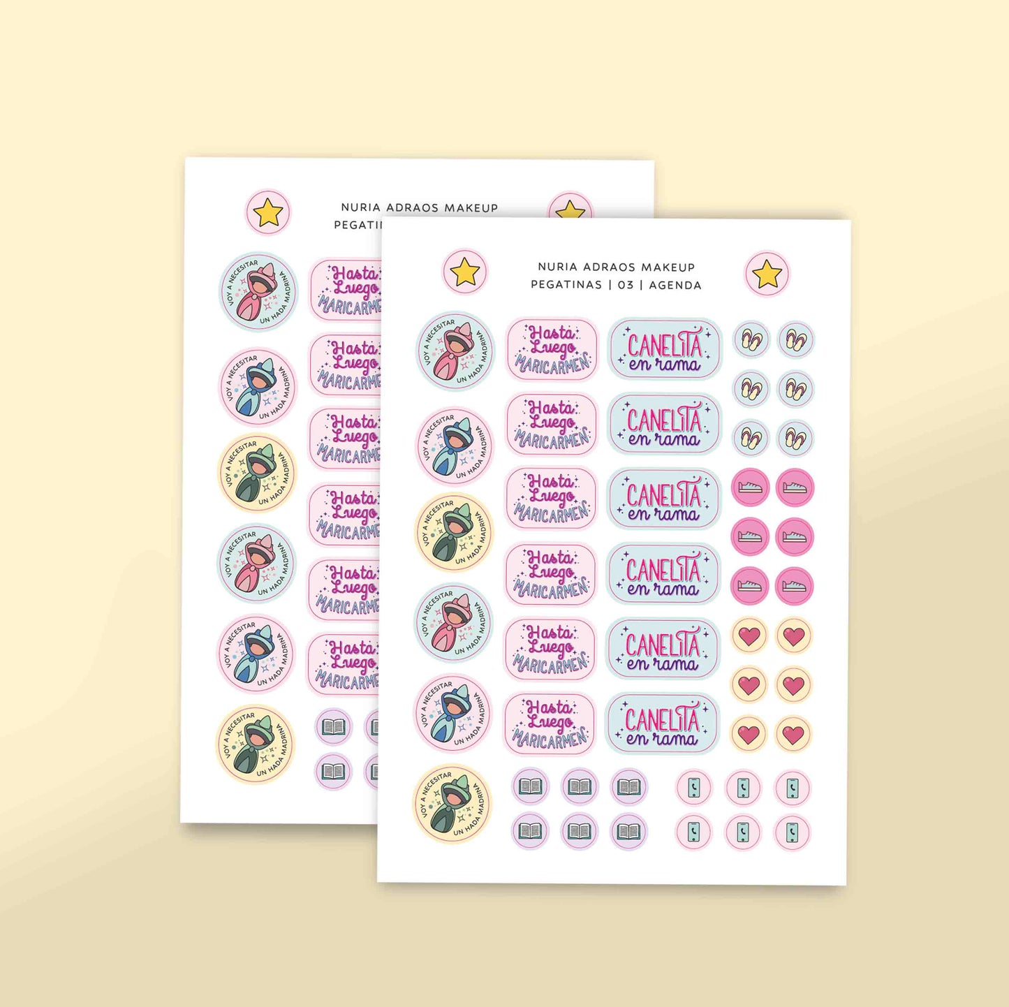PEGATINAS PACK 6 HOJAS (300 PEGATINAS)