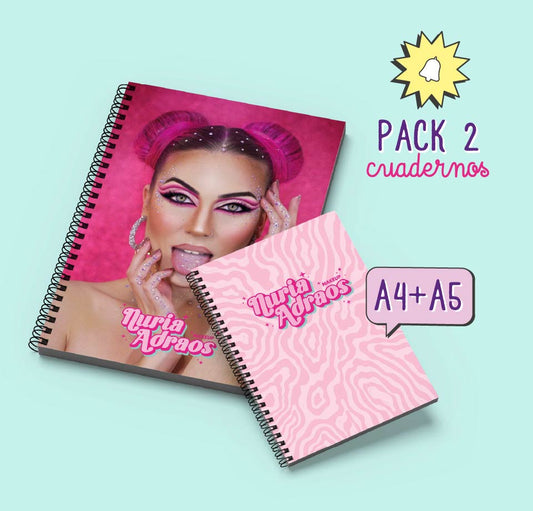 Pack Cuadernos A4 Nuria + A5 Logo