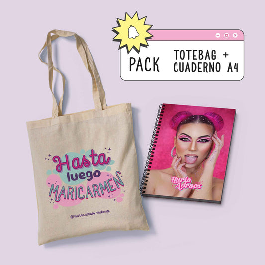 Pack Totebag Hasta Luego Maricarmen + Cuaderno A4