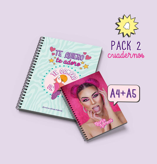 Pack Cuadernos A4 Te Quiero + A5 Nuria