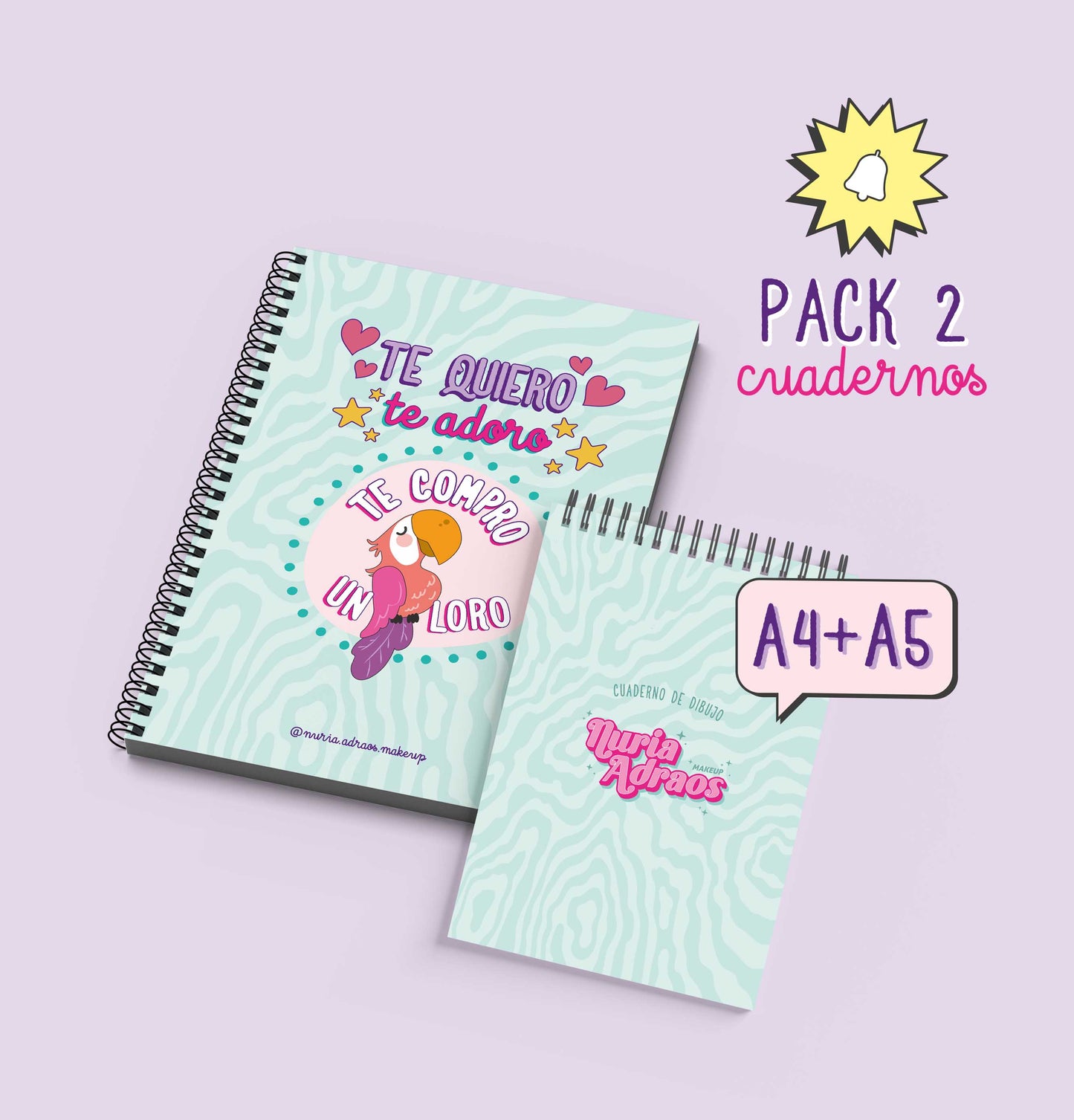 Pack Cuadernos A4 Loro+ A5 Dibujo
